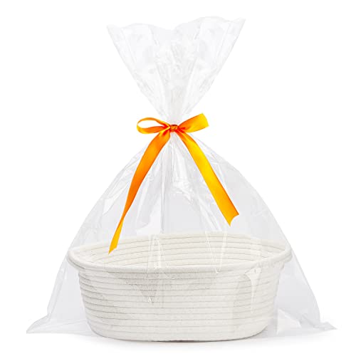 Pro Goleem Small Woven Basket with Gift Bags and Ribbons