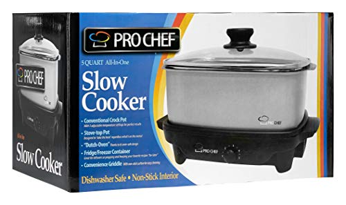 PROCHEF Slow Cooker with Shabbos Sure Knob Cover