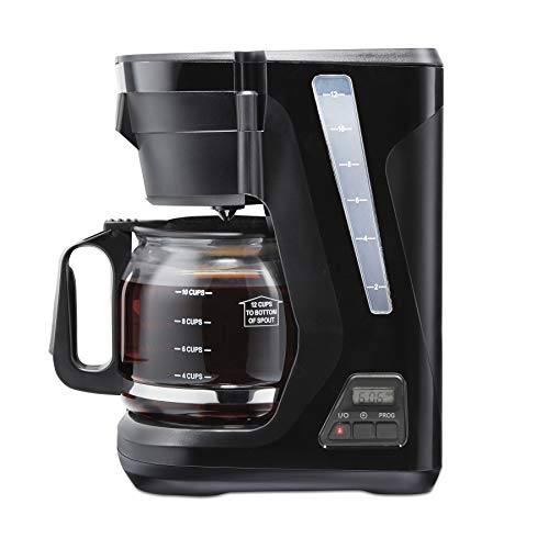 Proctor Silex FrontFill Drip Coffee Maker, Digital & Programmable, 12 Cup Glass Carafe