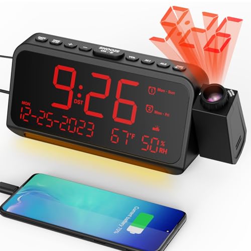 SMARTRO Digital Projection Alarm Clock with Weather Station – Meat  Thermometers and Outdoor Thermometers