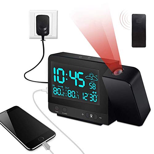 Projection Alarm Clock with Thermometer