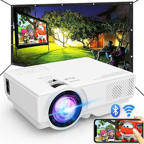 Projector with WiFi and Bluetooth, 2023 Upgrade 9500L Outdoor Projector, Mini Movie Projector Supports 1080P Synchronize Smartphone Screen by WiFi/USB Cable for Home Entertainment