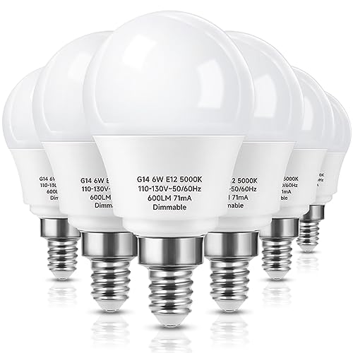 Prosperbiz E12 Dimmable LED Light Bulbs, 6 Pack