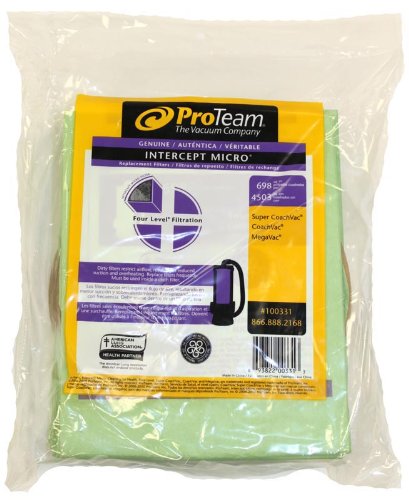 ProTeam MegaVac 10 Quart Intercept Micro Vacuum Cleaner Bags