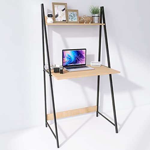 Emma and Oliver Small 36 Rustic Natural Home Office Folding Computer Desk  - Laptop Desk