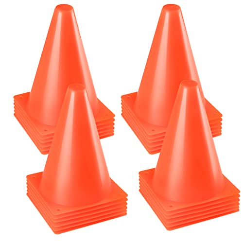 Ptaedex Orange Soccer Cones - Durable Training Cones (Set of 12)