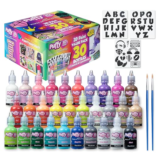 Puffy 3D Paints - Vibrant, Shiny, and Fun!