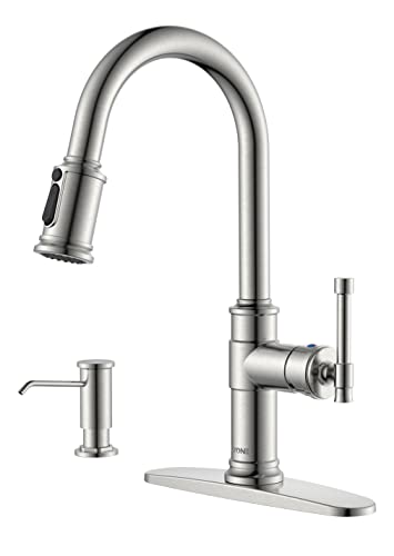 Pull Down Kitchen Faucet with Sprayer Brushed Nickel