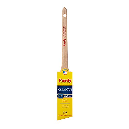 Purdy 144080115 Clearcut Series Dale Angular Trim Paint Brush, 1-1/2 inch, Natural
