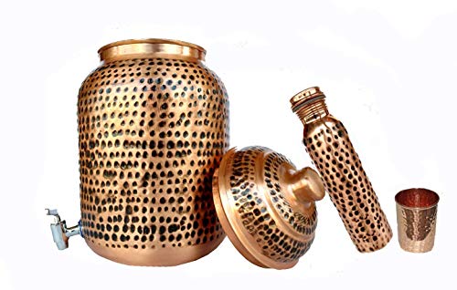 Pure Copper Water Storage Tank with Tumble and Bottle