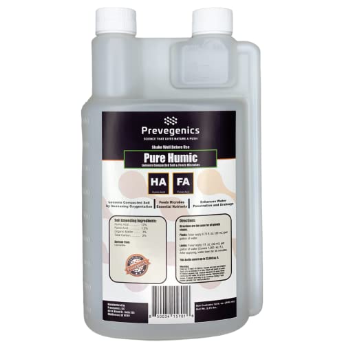 Pure Humic | Concentrated Humic Acid | Lawn & Garden Grade 12% Humic Acid | 32 fl. oz.