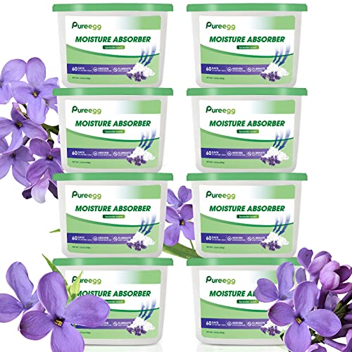 Pureegg Moisture Absorbers Box - 8 Packs - Efficient Solution for Moisture and Odor Control