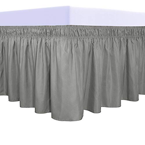 PureFit Wrap Around Ruffled Bed Skirt - 18 Inch Drop