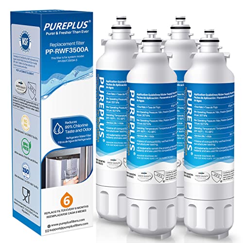 PUREPLUS LT800P Refrigerator Water Filter, 4Pack