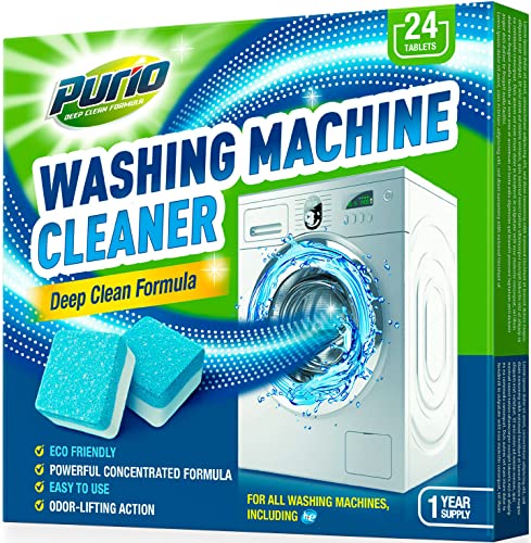 24-Ct PURIO Washing Machine Cleaner Tablets for Deep Cleaning