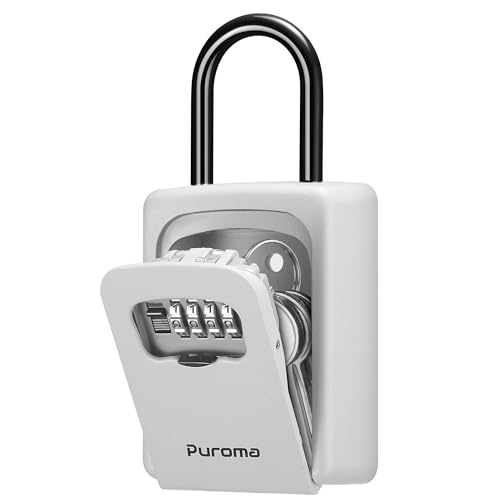 Puroma Large Key Lock Box Resettable Combination Lockbox