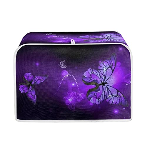 Purple Butterfly Print Toaster Cover