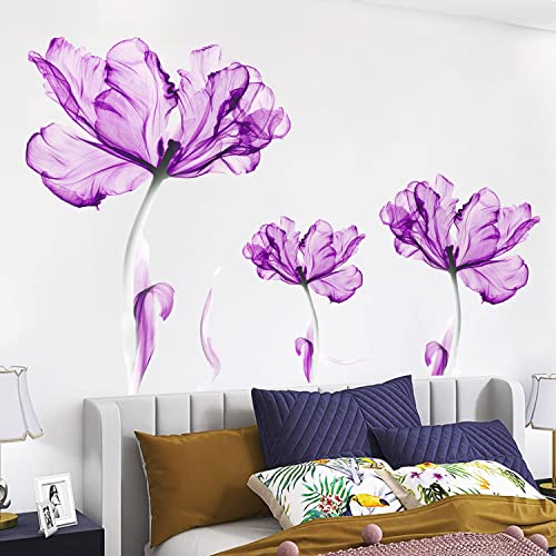 Purple Floral Wall Sticker