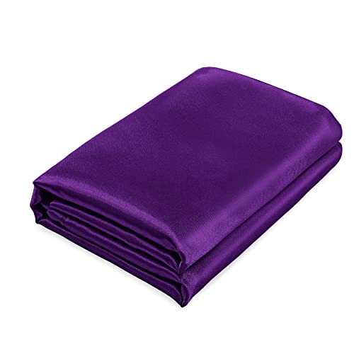 Purple Satin Flat Sheet Queen