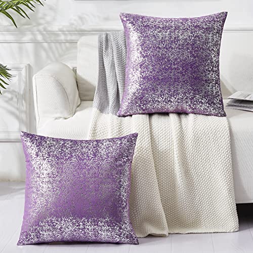 Purple Throw Pillow Set