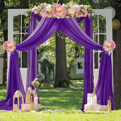 Purple Wedding Arch Draping Fabric