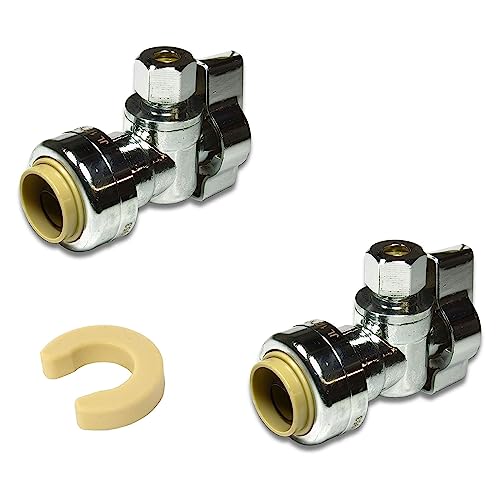 CFI 1/2" Push Fit Valve with Dismount Clip Tool (2 Pack)