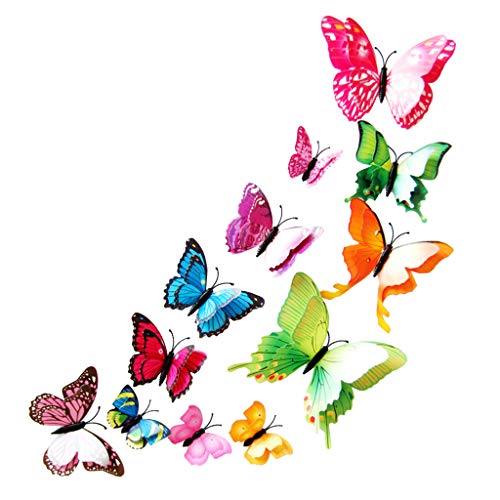 PVC Butterflies Magnet Stickers - Decorative Refrigerator/Wall Decals