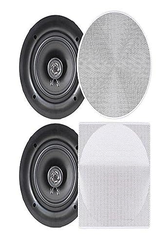 Pyle Ceiling Speakers - 8-Inch White 250 Watt, 2-Way, (Pair) (PDIC86)