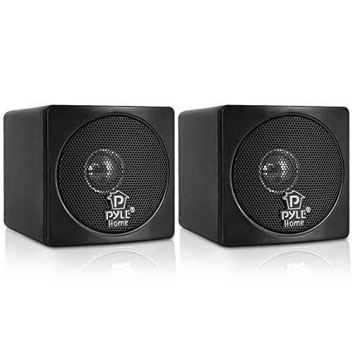 Pyle Home PCB3BK Mini Cube Bookshelf Speakers: Compact and Stylish Sound Solution