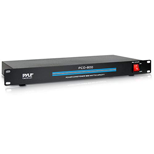 Black Rack Mount Power Conditioner with 8 Outlets