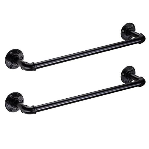 Pynsseu 18 Inch Industrial Iron Pipe Towel Bar
