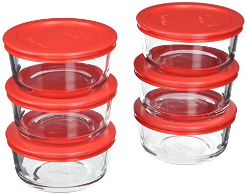 Pyrex 6-Piece Glass Food Storage Set with Lids