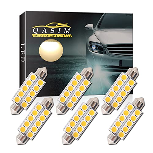 Qasim LED Bulb 44mm Warm White Festoon Bulb - Pack of 6