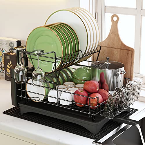 https://storables.com/wp-content/uploads/2023/11/qienrrae-dish-drying-racks-for-kitchen-counter-stainless-steel-2-tier-black-dish-dryer-rack-with-drainboard-set-large-dish-drainers-with-wine-glass-holder-utensil-holder-and-dryer-mat-51YLOjnigEL.jpg
