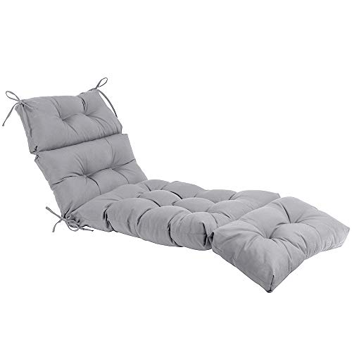 QILLOWAY Indoor/Outdoor Chaise Lounge Cushion - Enhanced Comfort and Style