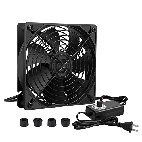 Qirssyn 120mm AC Powered Fan with Variable Speed Controller