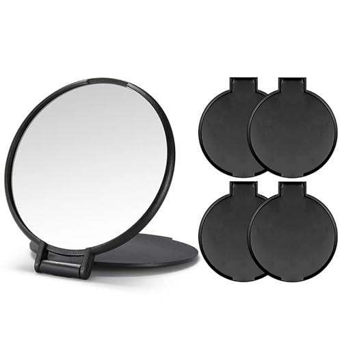 Wesiti 24 Pcs Compact Mirror Bulk Double Sided 1X/ 2X Magnifying Metal  Makeup Mirrors Round Folding Mini Mirror for Purse Pocket Travel Rose Gold  2.76 in Diameter