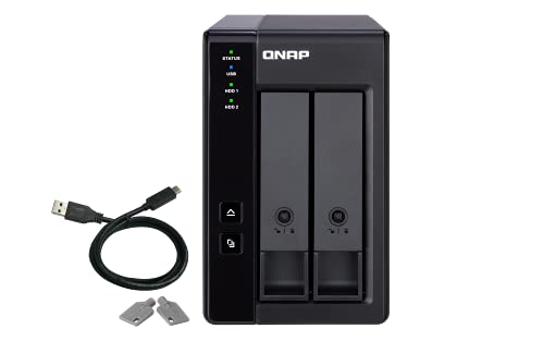 QNAP TR-002 2 Bay USB Type-C Direct Attached Storage (DAS) with Hardware RAID (Diskless) (TR-002-AMZ-US)