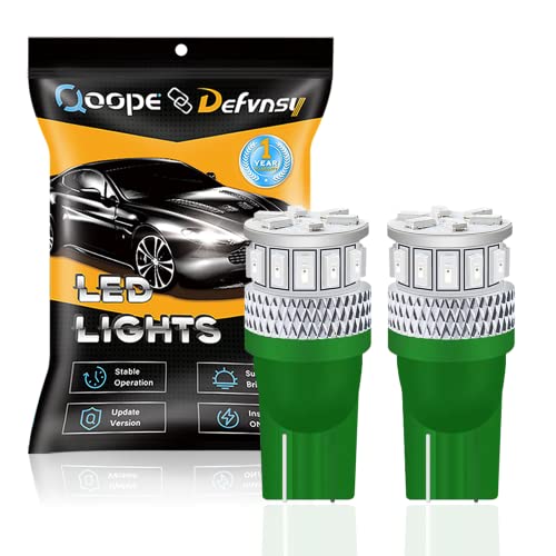 Qoope 194 LED Bulbs - Super Bright Green T10 175 LED Bulb