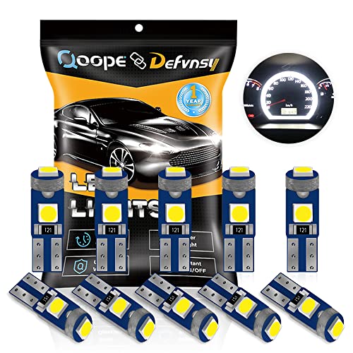 Qoope T5 LED Dashboard Bulb Pack of 10