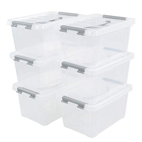 Qskely 6-Pack Plastic Storage Containers