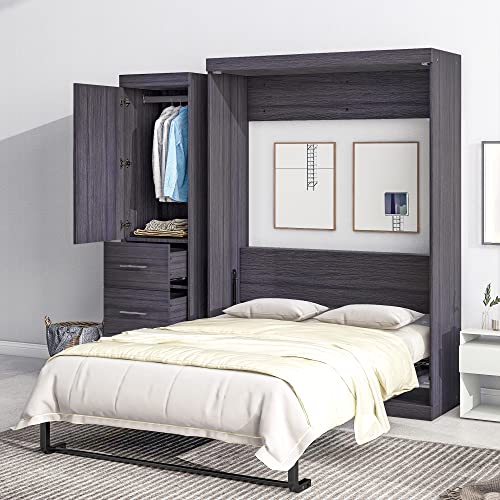 Quarte Multifunctional Storage Bed with Wardrobe and Drawers