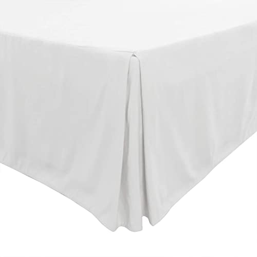 California King Bed Skirt 18 Inch Drop, Solid White