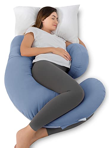 QUEEN ROSE Pregnancy Pillow for Sleeping, Cooling Maternity Pillow