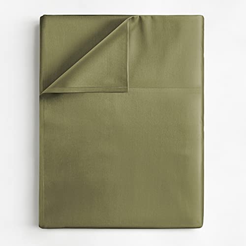 Sage Green Hotel Luxury Flat Bed Sheet - Extra Soft & Comfy