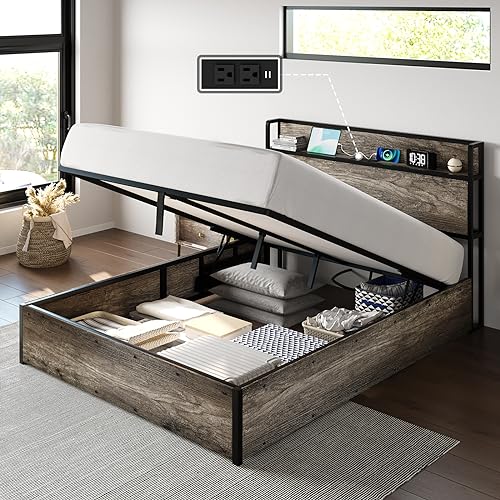 Queen Size Lift Up Storage Bed Frame