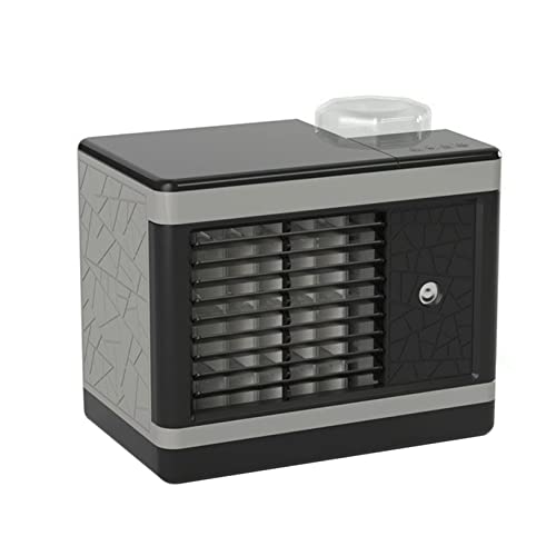Soomlon Portable Mini AC Unit with 3-Speed Fan and Humidifier (Gray)