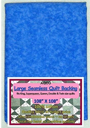 Quilt Backing, Large, Seamless, from AQCO, Medium Blue, C44395-203