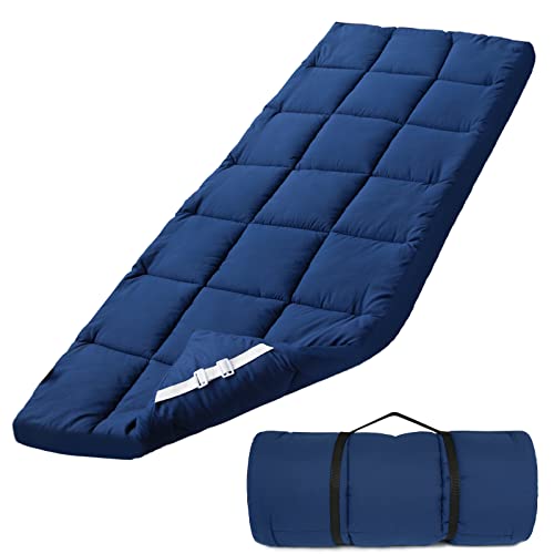 Quilted Cot Mattress Topper for Camping - Comfortable & Portable