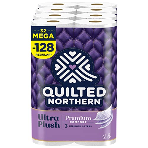 Quilted Northern Ultra Plush Toilet Paper, 32 Mega Rolls = 128 Regular Rolls